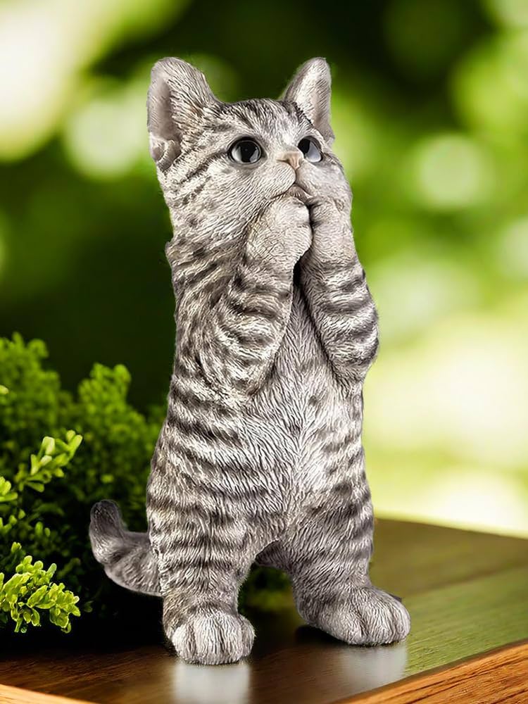 Amazon.com : Teaeeno Outdoor Cat Statue Garden Decorations